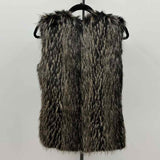 Via Spiga Women's Size XS Black Fur Vest