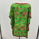 Tory Burch Women's Size S Green Floral Poncho