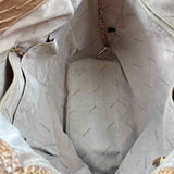 BRAHMIN Chestnut Brown Croc-Embossed Leather Handled Shoulder Bag Purse 25th Anniv Edition