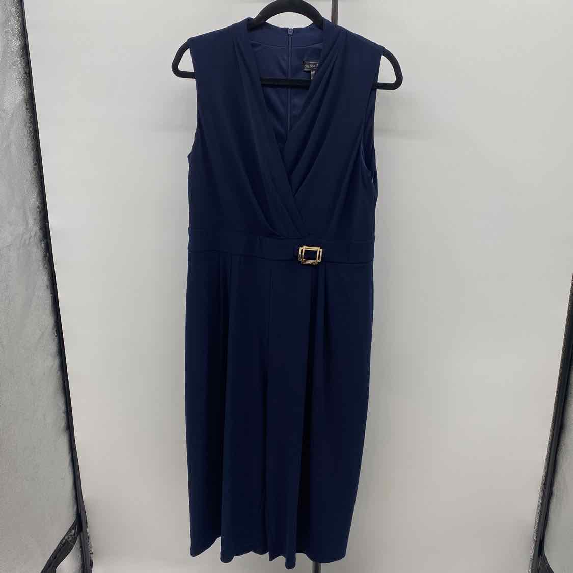 Jessica Howard Women's Size 14P Navy Solid Jumper