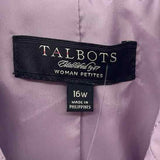 Talbots Women's Size 16W Lavender Quilted Jacket