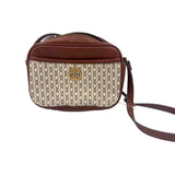 FOSSIL Caramel Vegan Leather & Print Crossbody Purse w/Adjustable Strap