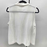 Loft Women's Size L White Textured Sleeveless Shirt