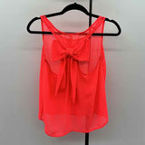 Sage Women's Size M Neon Coral Solid Sleeveless Shirt