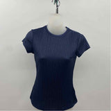 Ted Baker Women's Size XS Navy Stripe Short Sleeve Shirt