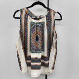 DR2 Women's Size XL Multi-Color medallion Sleeveless Shirt