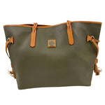 DOONEY & BOURKE Olive Green Pebbled Leather BAILEY Handled Tote Bag Purse