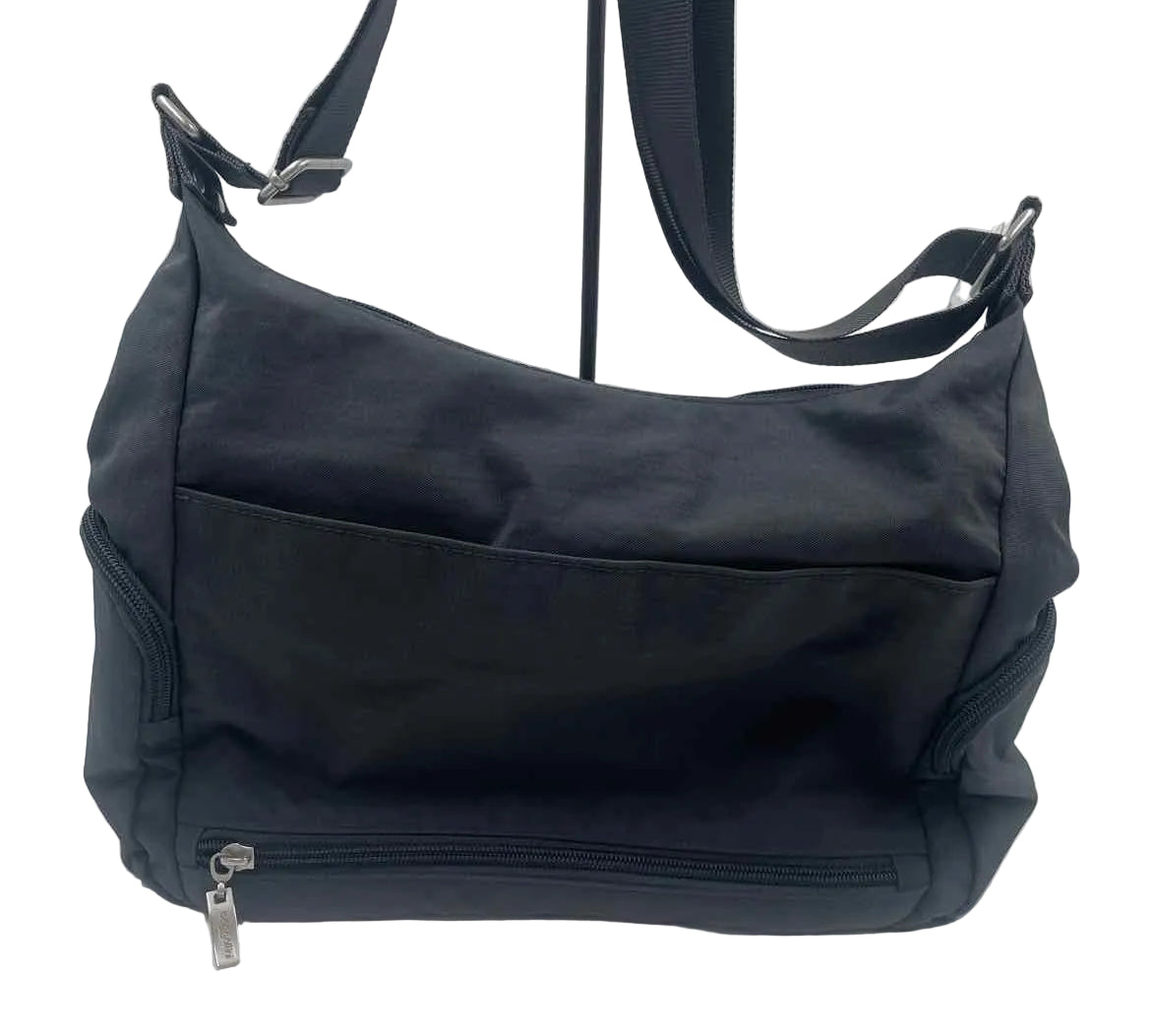 BAGGALLINI Charcoal Nylon Multi-Pocket Crossbody Purse