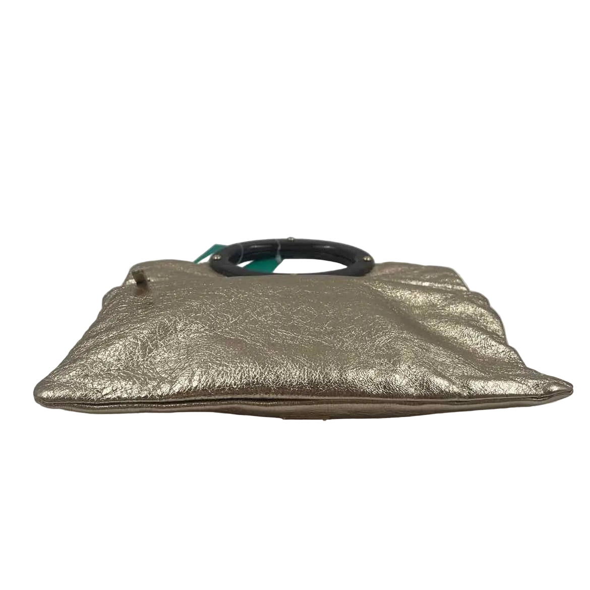 Bottom KATE SPADE Textured Rose Gold Leather JOSLYN PLAZA Clutch / Tote w/Oval Handles
