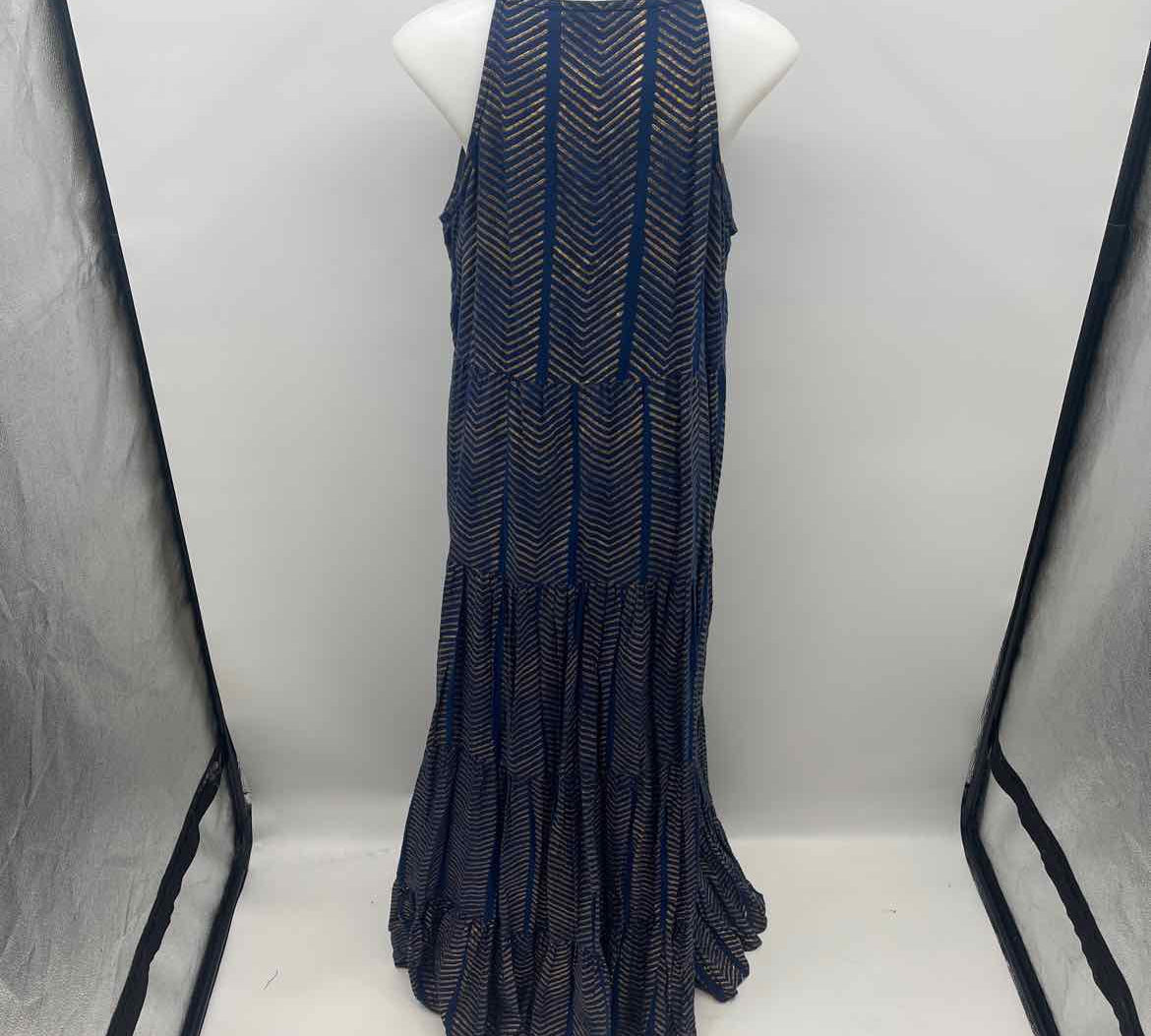 Oliphant Women's Size 14 Navy lines Dress