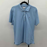 Tommy Hilfiger Women's Size XL Blue Solid Short Sleeve Shirt