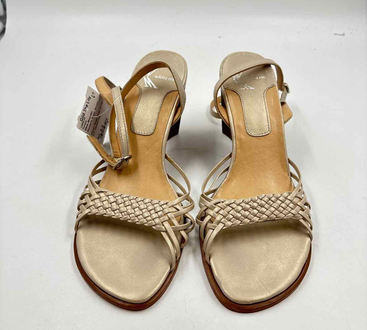 White Mountain Women's Shoe Size 6.5 Beige Woven Sandals
