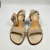 White Mountain Women's Shoe Size 6.5 Beige Woven Sandals