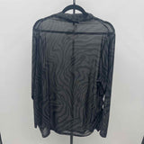 Lane Bryant Women's Size 3X Charcoal Tiger Long Sleeve Shirt