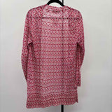 Loft Women's Size M Red Floral Cardigan