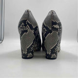 Nine West Women's Shoe Size 8.5 Charcoal Snakeskin Heels