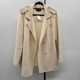 Talbots Women's Size 1X Ivory Solid Coat