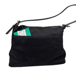 Back COACH Black Canvas Flap Front Shoulder Bag Purse w/Adjustable Strap