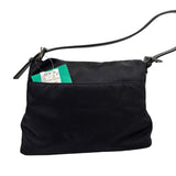 Back COACH Black Canvas Flap Front Shoulder Bag Purse w/Adjustable Strap