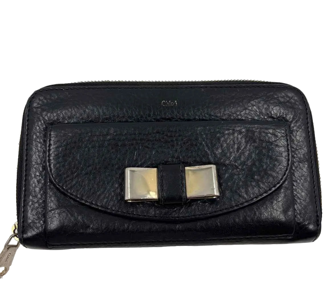 CHLOE Black Leather LILY ZipAround Wallet - 3rd Party Authenticated