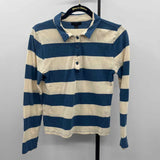 J Crew Women's Size S Blue Stripe Long Sleeve Shirt
