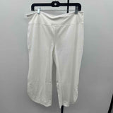 Neon Buddha Women's Size 14 White Solid Capris