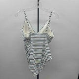 Unbranded Women's Size L Blue Stripe Swimsuit - 1 Piece