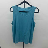 Loft Women's Size L Blue Heathered Sleeveless Shirt