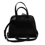 KATE SPADE Black Leather PATTERSON DRIVE Domed Satchel Purse w/Crossbody Strap