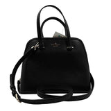 KATE SPADE Black Leather PATTERSON DRIVE Domed Satchel Purse w/Crossbody Strap