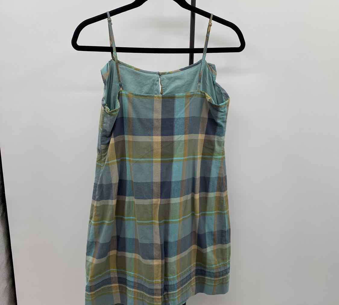 Loft Women's Size 6 Green Plaid Dress