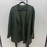 J Crew Women's Size L Green Textured Jacket