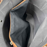 BORSE in PELLE Brown Woven Leather Handled Tote Bag Purse