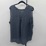 Maurice's Women's Size 2X Slate Blue Abstract Sleeveless Shirt