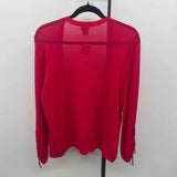 Chico's Women's Size L Red Solid Cardigan