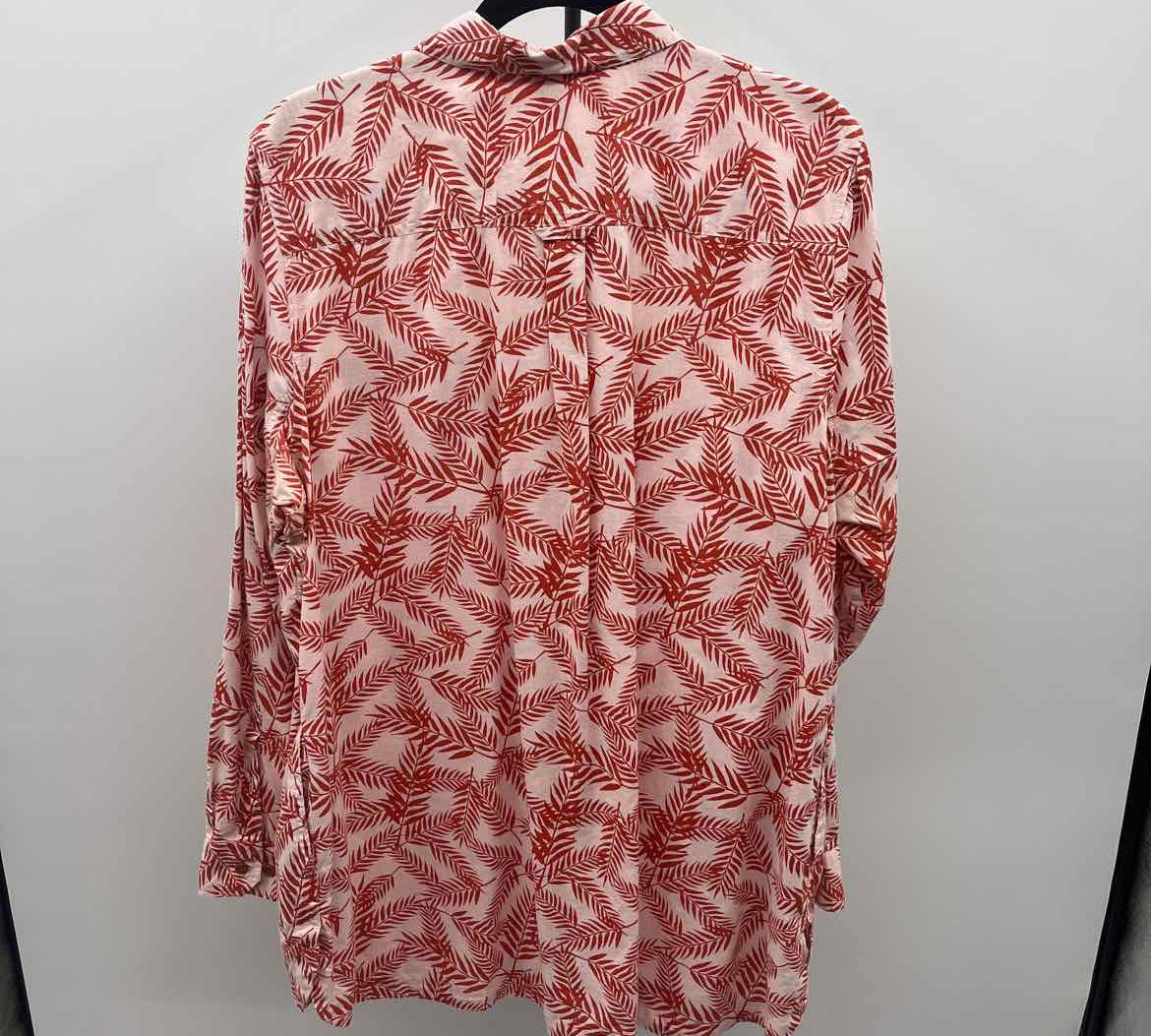 Duluth Trading Co. Women's Size XL Rust Leaf Long Sleeve Shirt