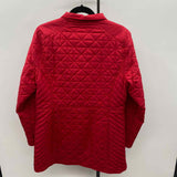 Lands End Women's Size M Red Quilted Coat