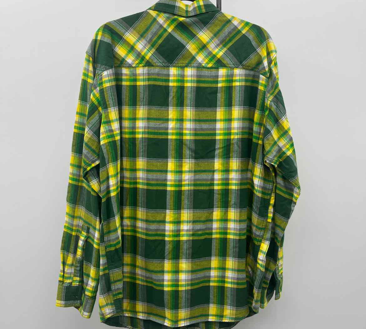 Columbia Men's Size XL Green Plaid Long Sleeve Shirt