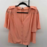 Joie Women's Size S Peach Solid Short Sleeve Shirt