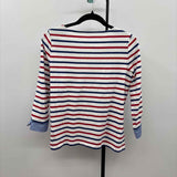 Talbots Women's Size SP Blue Strawberries Long Sleeve Shirt
