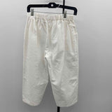 Blanc du Nil Women's Size 8 White Solid Capris