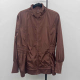 apana Women's Size L Brown Solid Jacket