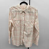 Levi Strauss Women's Size L Pink Plaid Long Sleeve Shirt