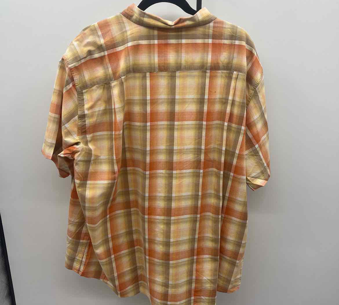 St. John's Bay Men's Size XXL Yellow Plaid New with Tags Short Sleeve Shirt