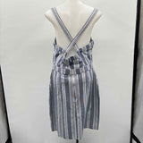 Just Fab Women's Size L Blue Stripe Dress