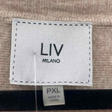 Liv Women's Size XLP Tan Beaded Sweater