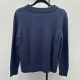 Style & Co. Women's Size LP Navy Holiday Sweater