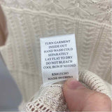Current Air Women's Size S Ivory Textured Long Sleeve Shirt