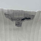 Fashion Nova Women's Size 1X White Ribbed Tank