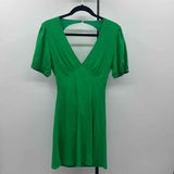 Princess Polly Junior's Size 4 Green Solid Dress